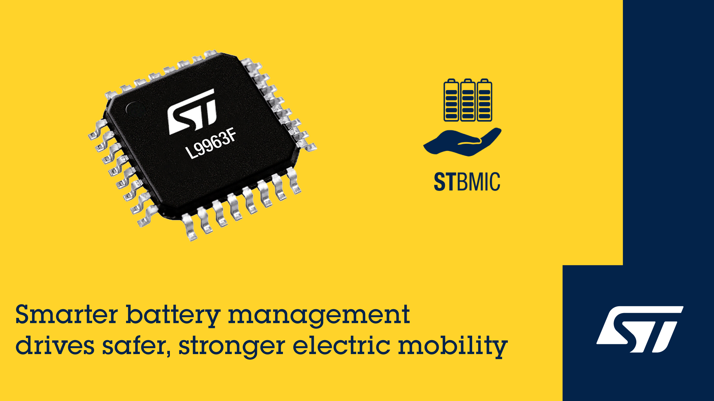 STMicroelectronics Announces Enhanced Version of Industry-Proven Battery-Management IC